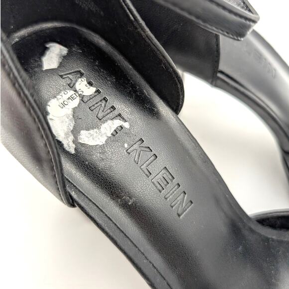 Anne Klein Vista Women's Ankle Strap Block Heels Sandals Black Size US7.5M EU38 - Picture 9 of 11